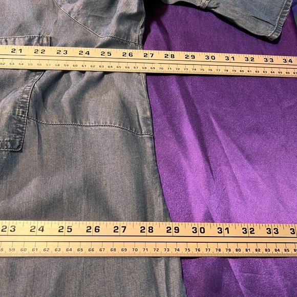 ๐Body Flirt Beautiful Button Down Dress - Breathable Fabrics - Trumpet Sleeves - Picture 12 of 16